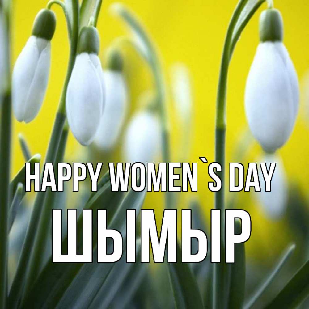Greetings card с именем, ШЫМЫР happy women`s day весенние цветы Greetings with text for free download 